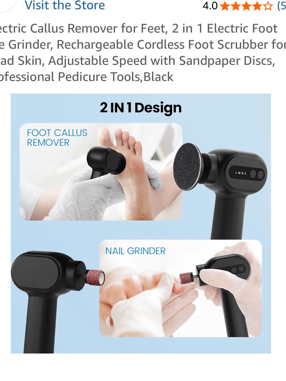 Black Handheld Percussion Massage Gun with Charging Base - Picture 6 of 17